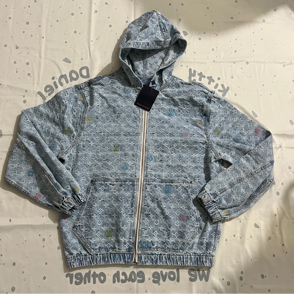 Louis Vuitton Other - Louis Vuitton All Over Jacquard Denim Hooded Jacket
